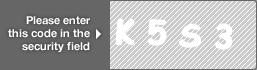 captcha code for visual authentication  letter K number 5 letter S number 3