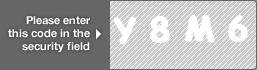 captcha code for visual authentication  letter Y number 8 letter M number 6