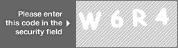 captcha code for visual authentication  letter W number 6 letter R number 4